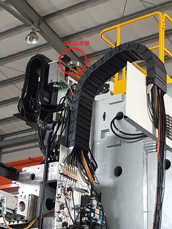 電磁剎車應用於立車(立式車床)機構